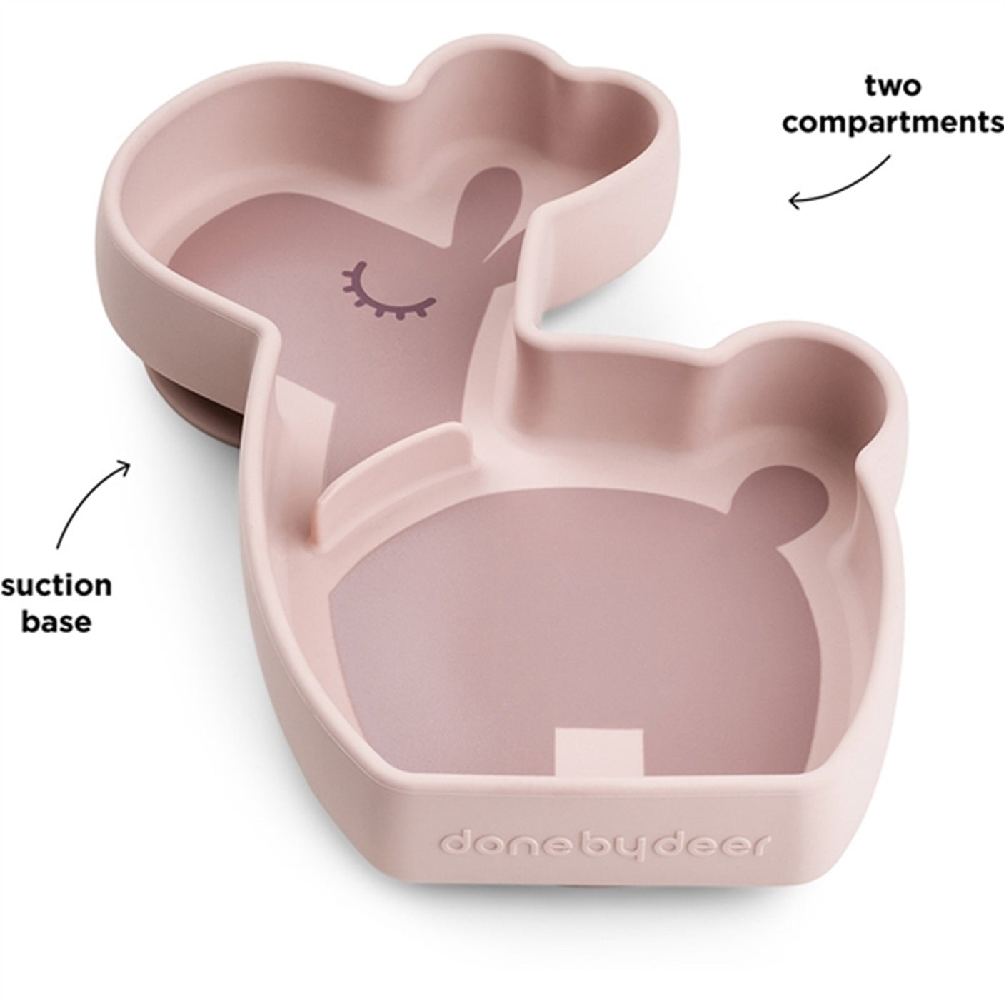 Done by Deer Silicone Stick&Stay Snack Plate Lalee Pudder