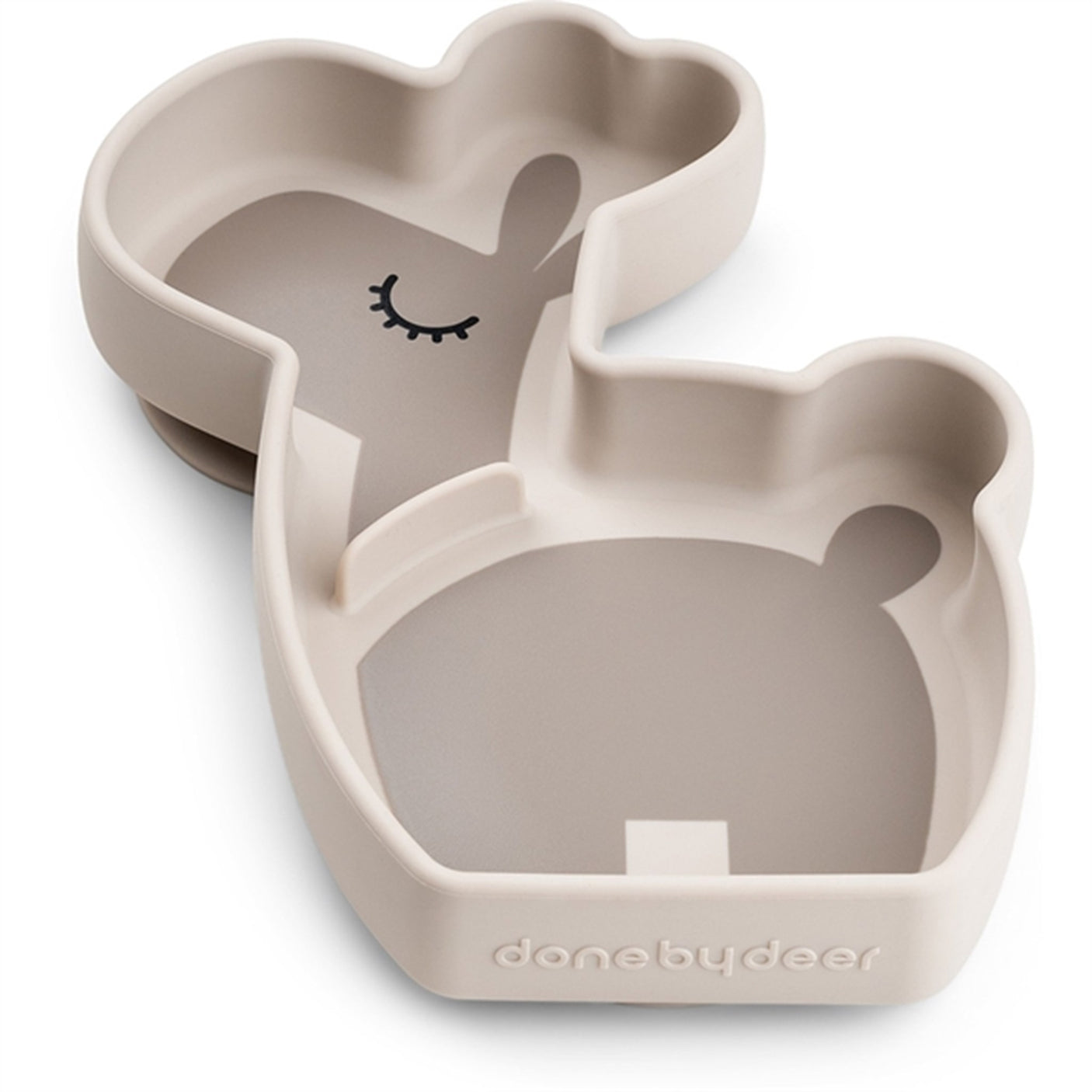 Done by Deer Silicone Stick&Stay Snack Plate Lalee Sand