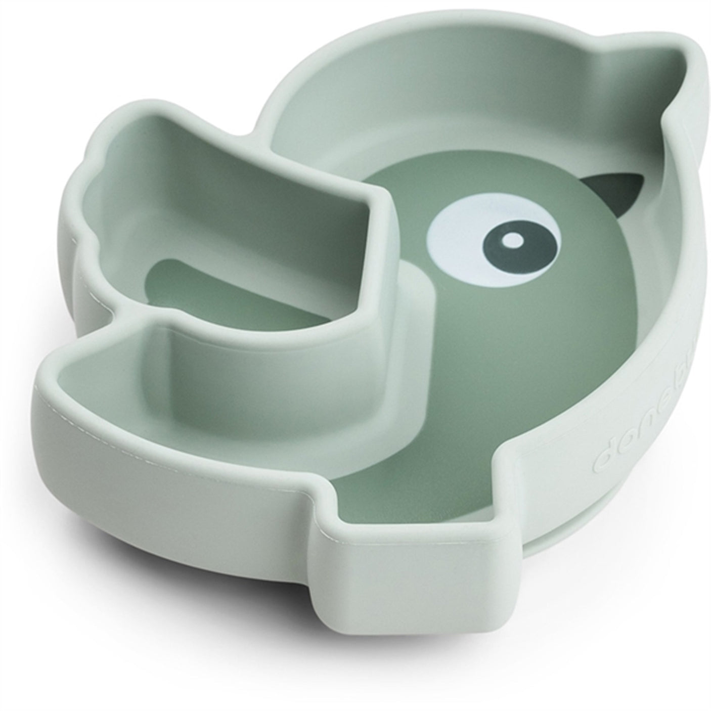 Done by Deer Silicone Stick&Stay Snack Plate Birdee Green