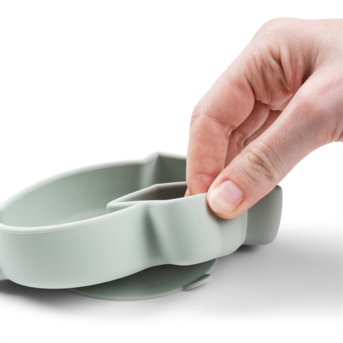 Done by Deer Silicone Stick&Stay Snack Plate Birdee Green