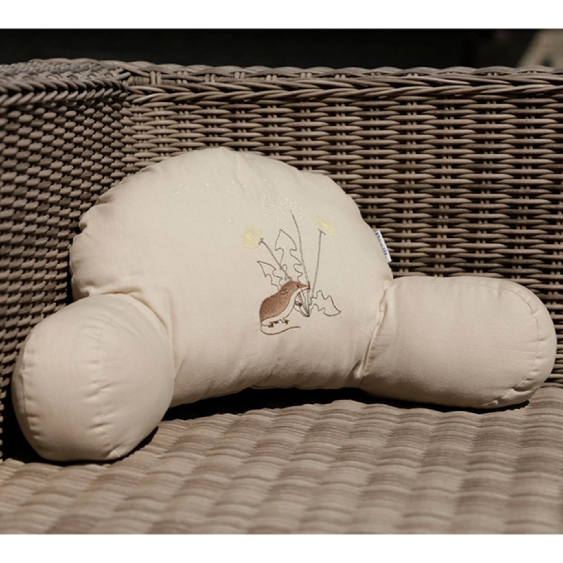 Vanilla COPENHAGEN Pram Pillow Dandelion Oyster Grey 2