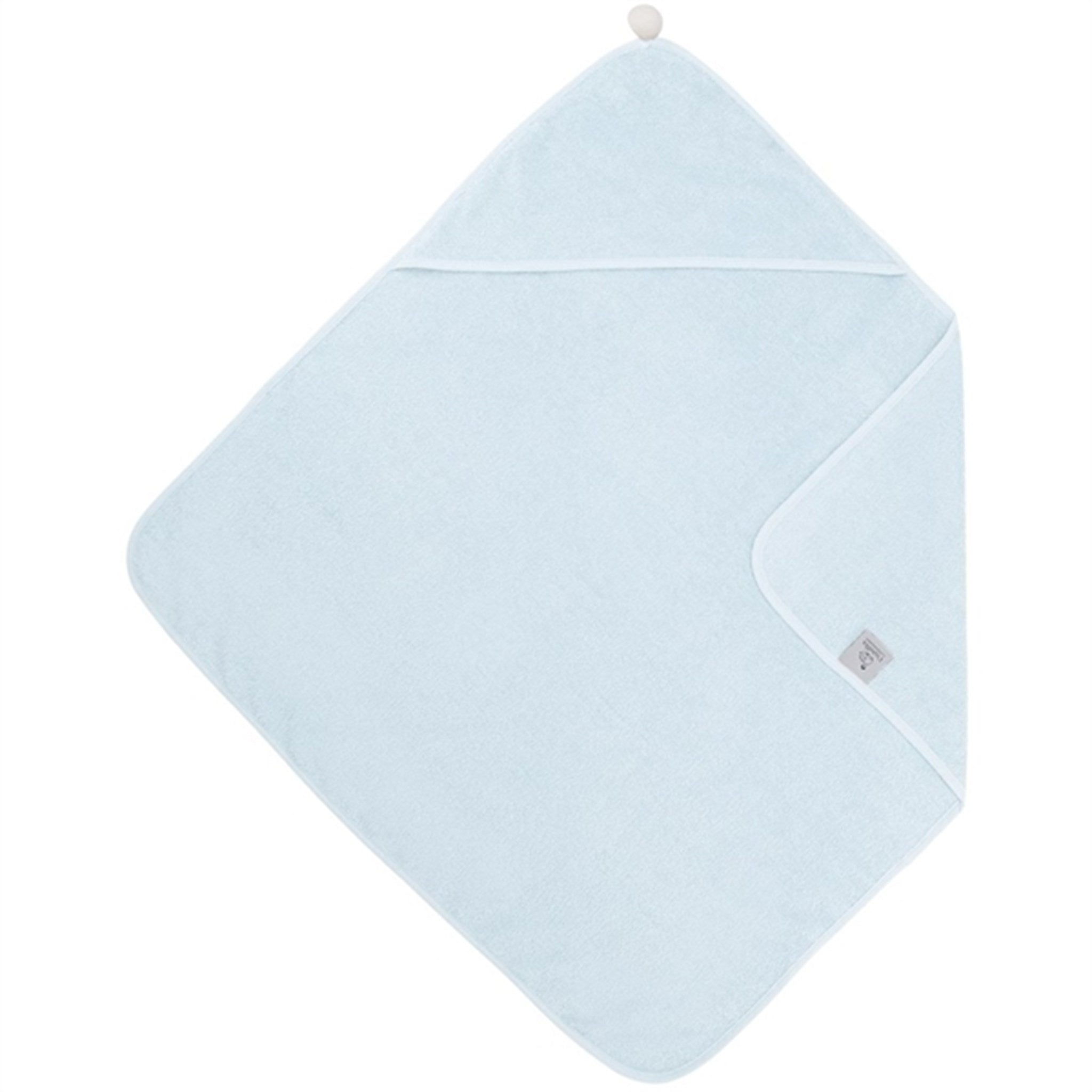 Vanilla COPENHAGEN Hooded Towel Pom-Pom Pale Blue