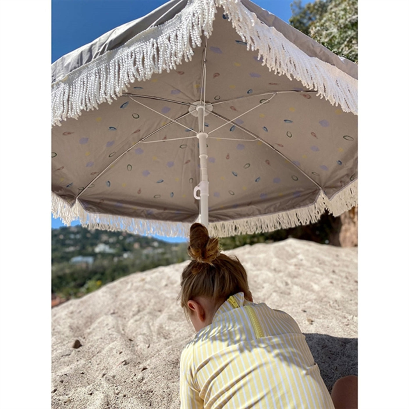 Vanilla COPENHAGEN Strandparasol UV50+ Seashell Oyster Grey 3