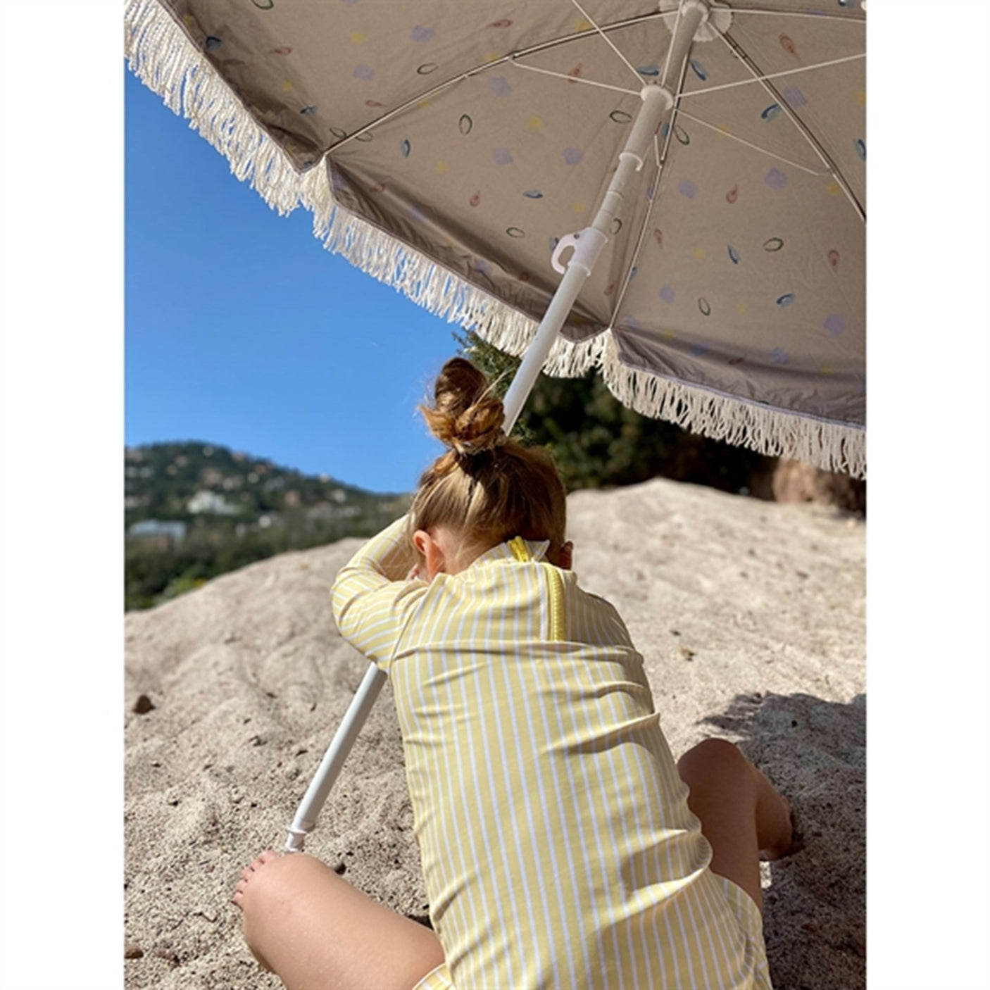 Vanilla COPENHAGEN Strandparasol UV50+ Seashell Oyster Grey 6