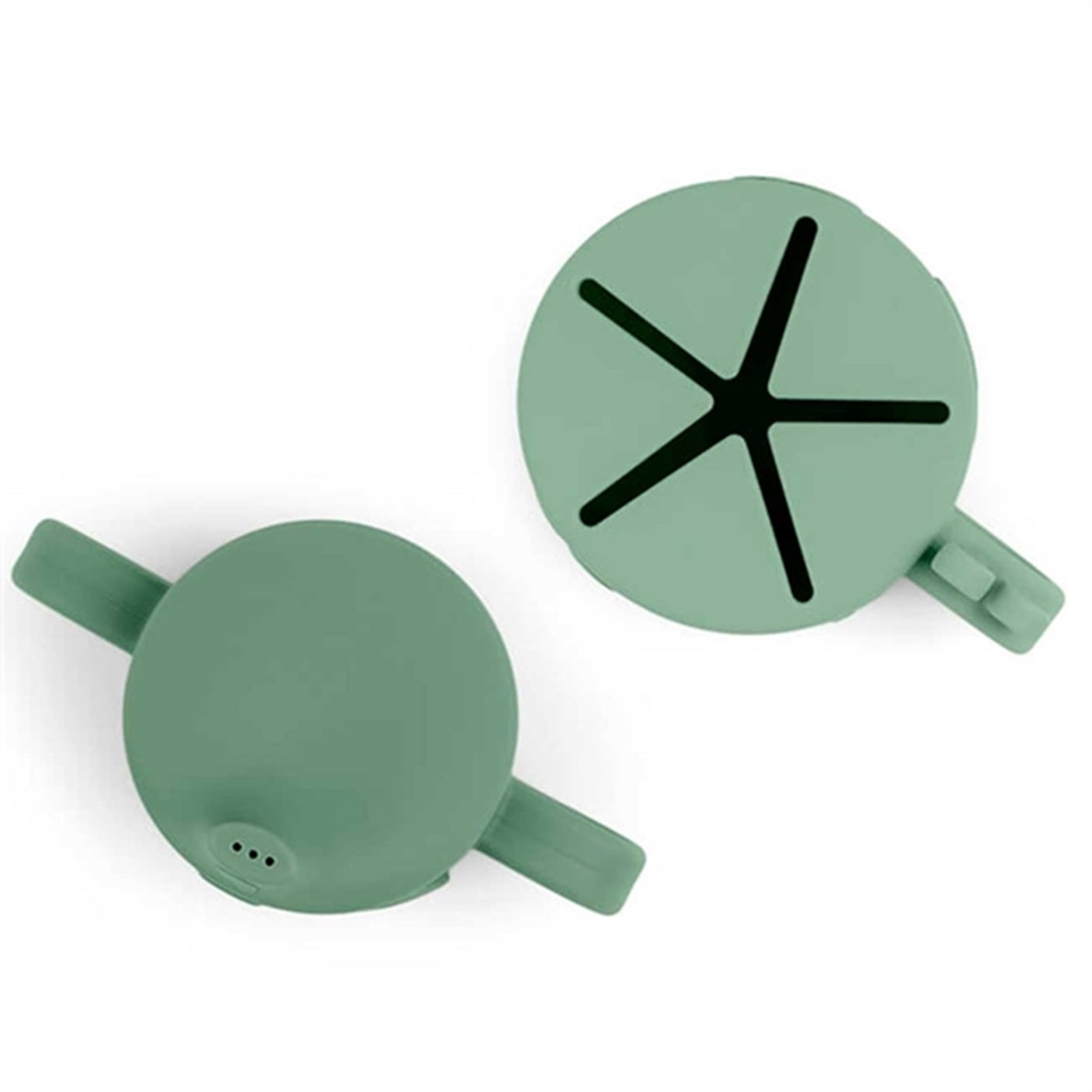 Done by Deer Peekaboo Spout/Snack Cup Set Deer Friends Green