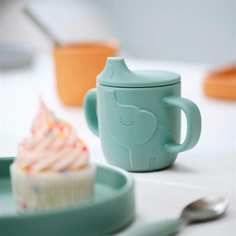Done by Deer Peekaboo Spout Cup Elphee Green