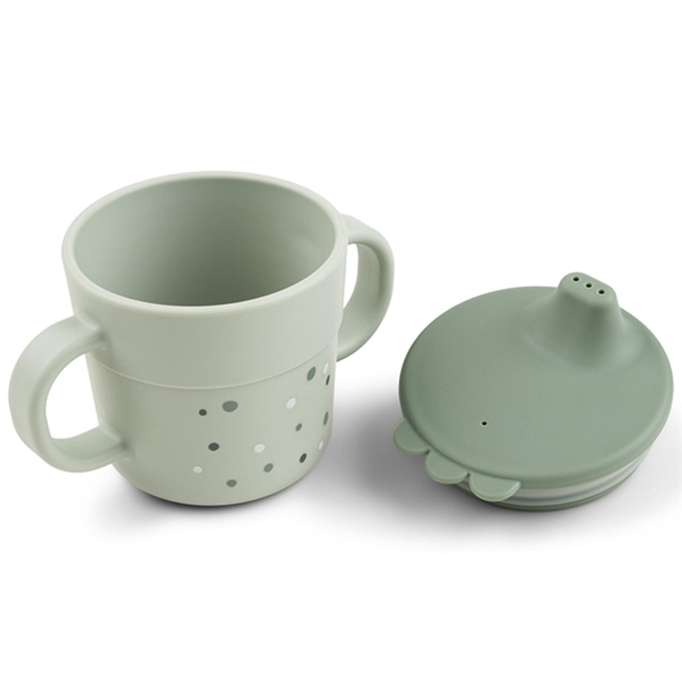 Done by Deer Foodie Spout Cup Happy Dots Green