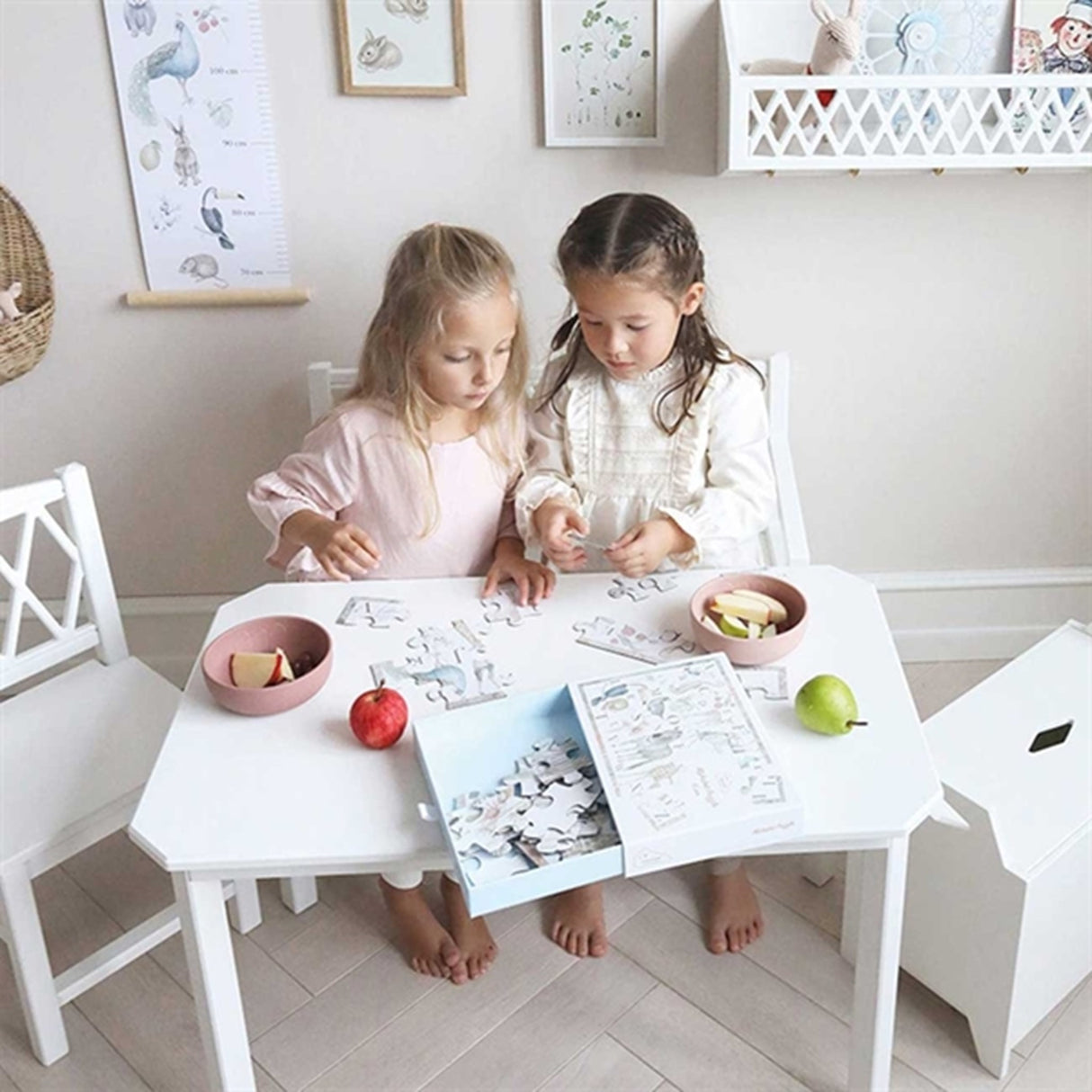 Cam Cam Copenhagen Harlequin Kids Storage Bench White