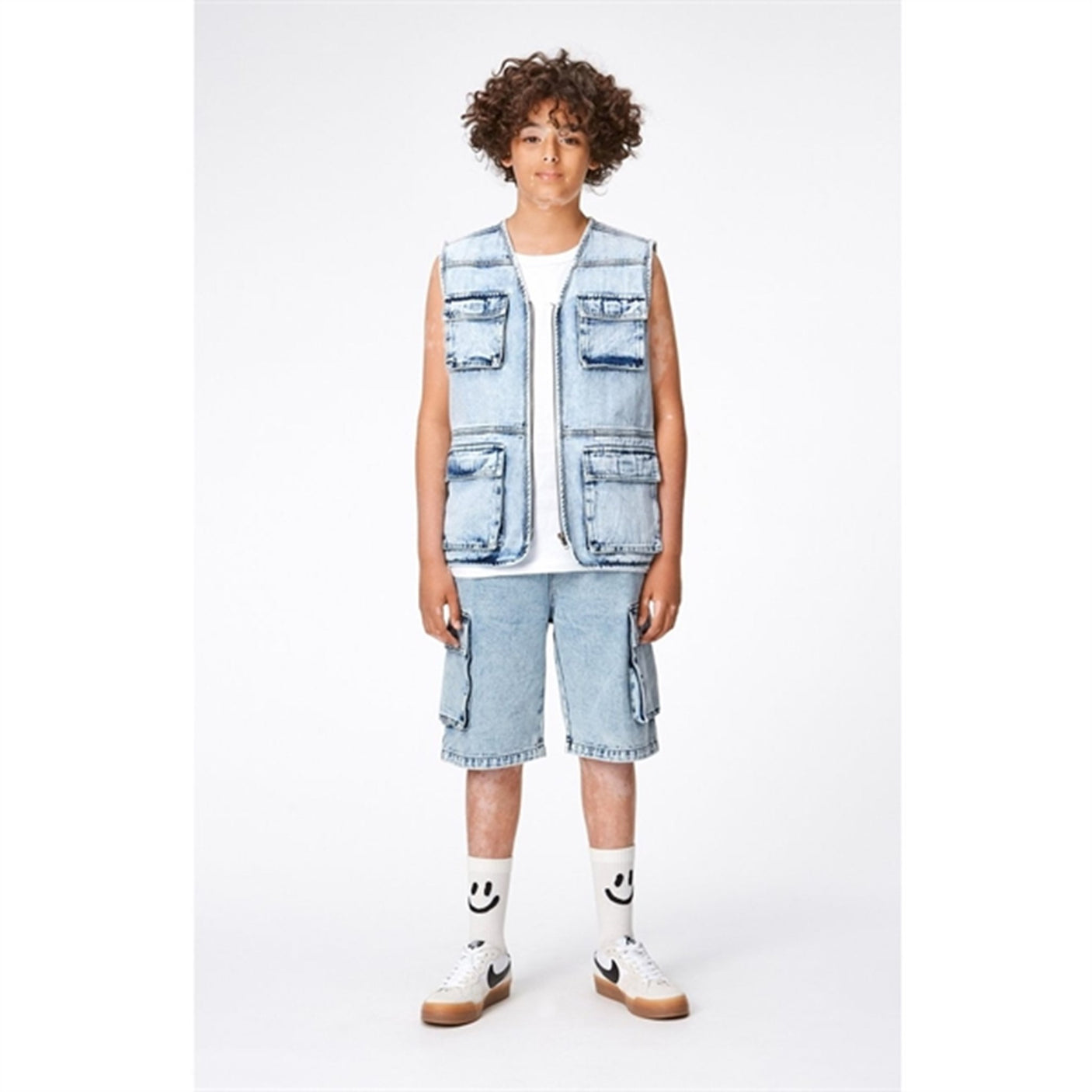 Molo Light Stone Denim Alvy Shorts