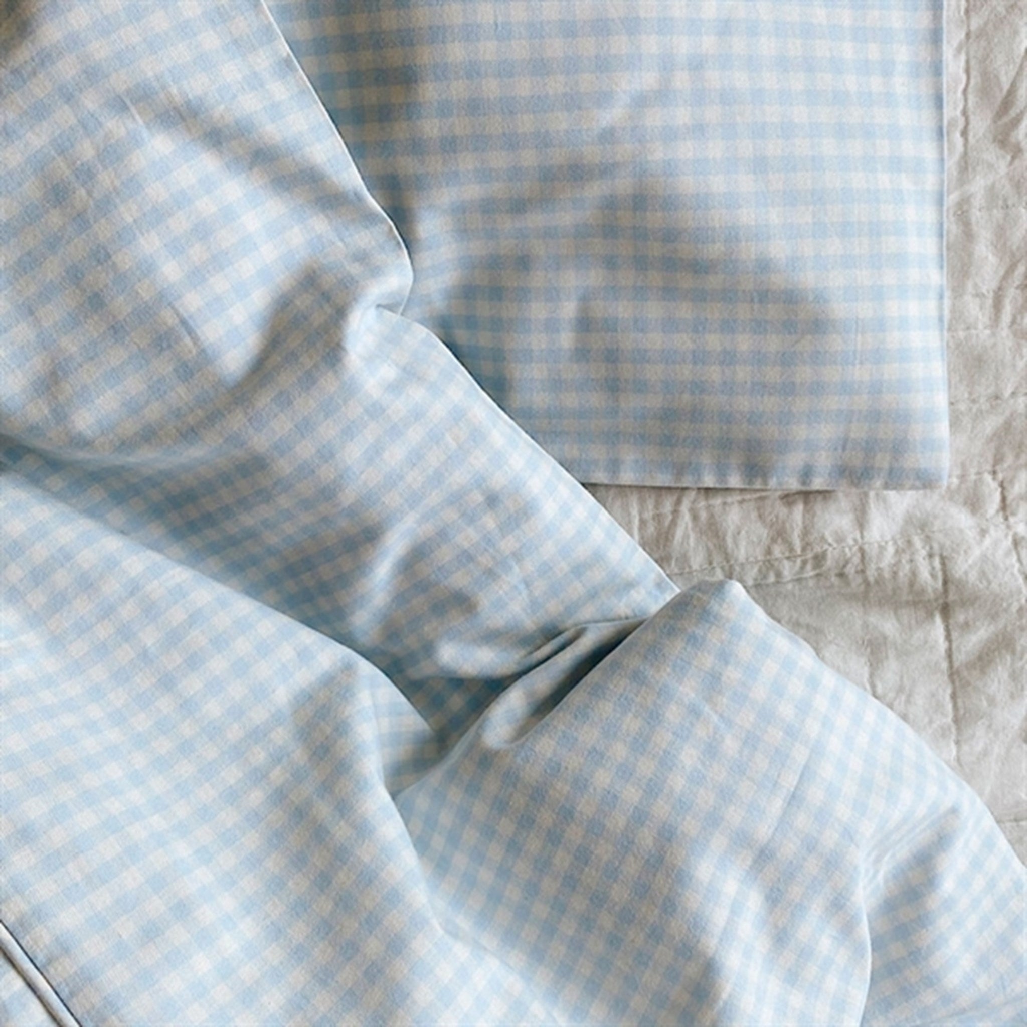 lalaby Blue Gingham Classic Bedding 4