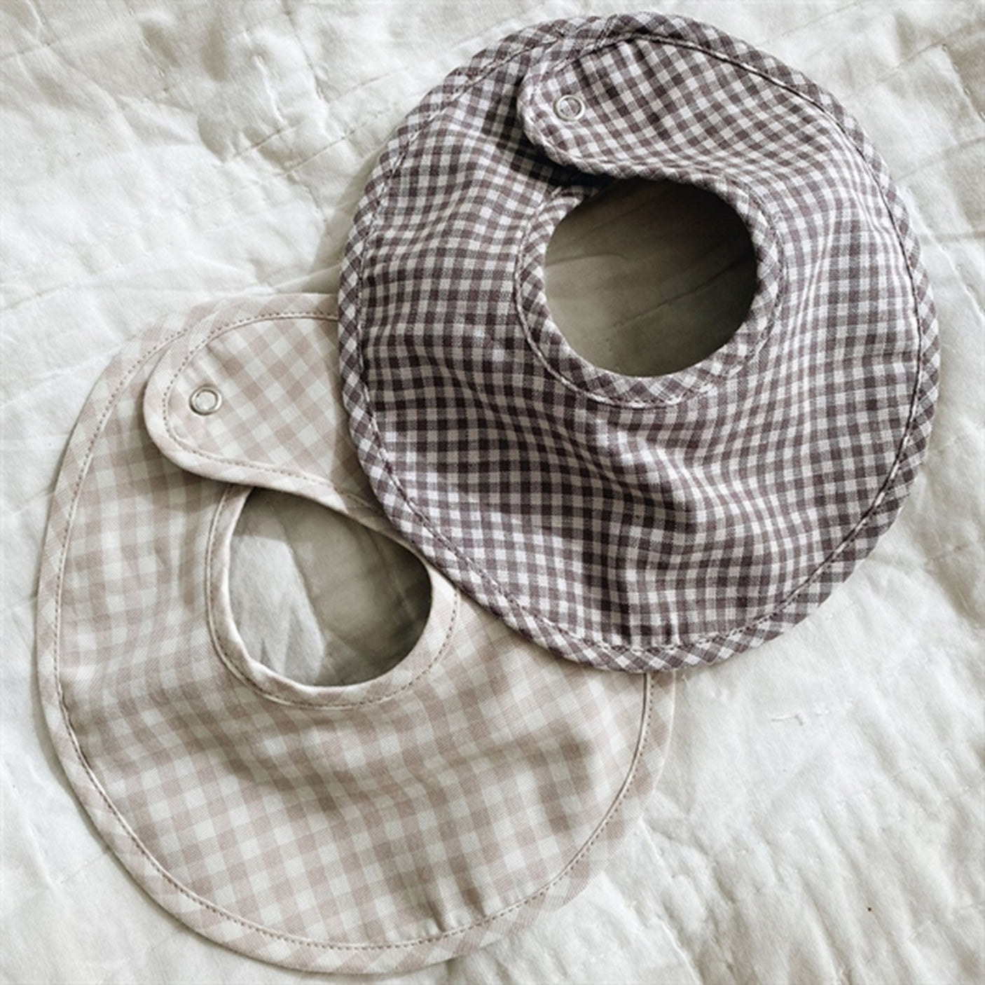 lalaby Mini Check Bibi Bib 2-Pak