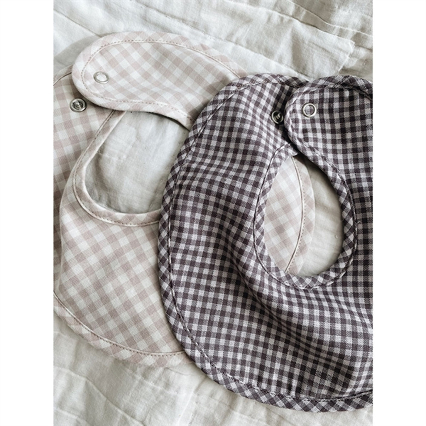 lalaby Mini Check Bibi Bib 2-Pak