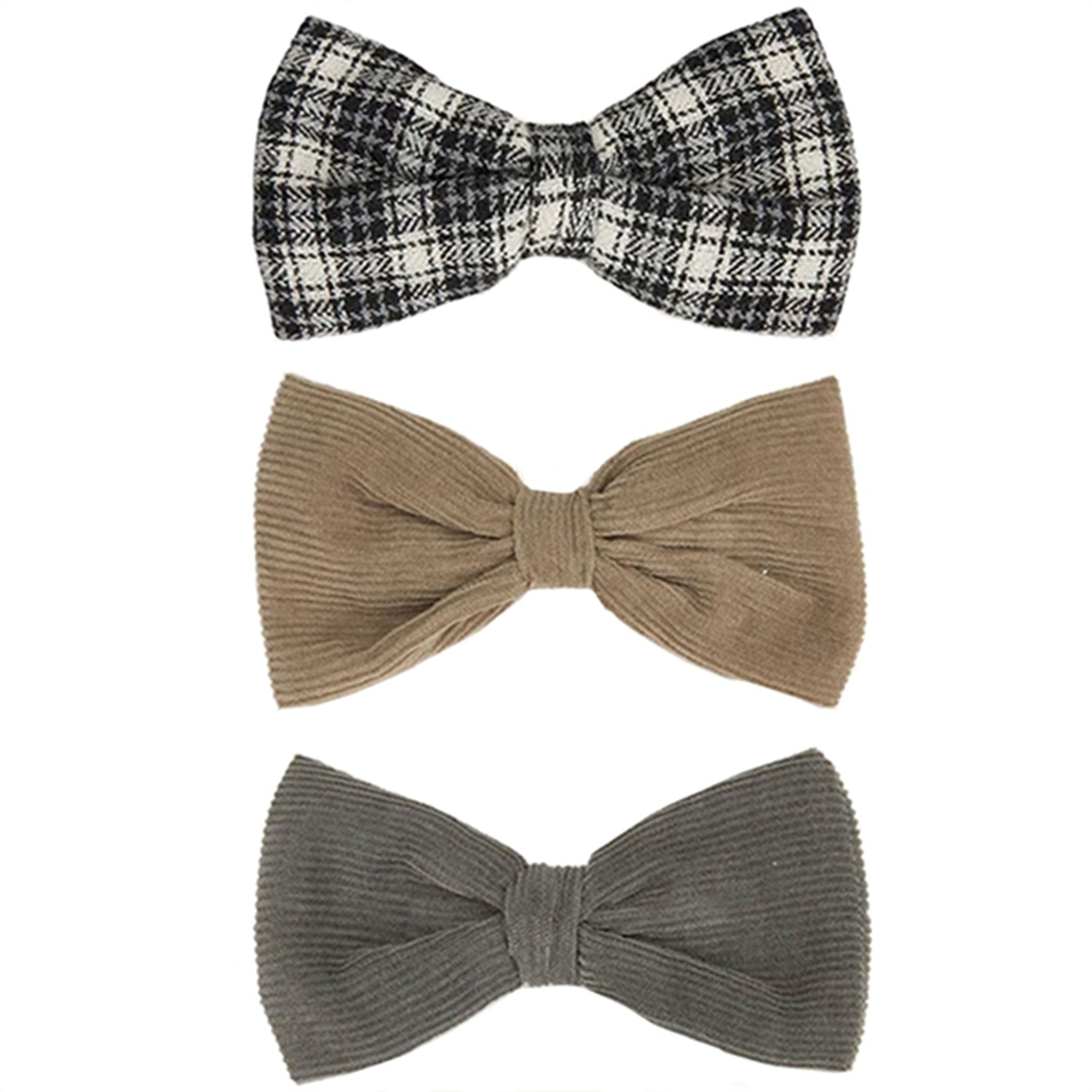 lalaby Winter Check Hairbows 3-pack