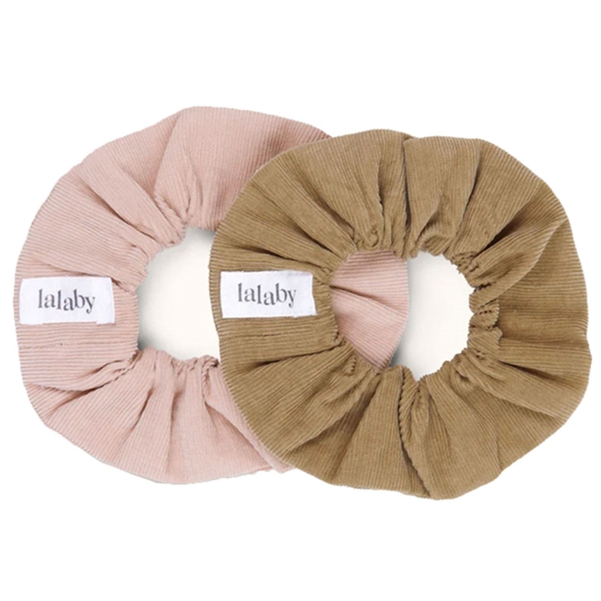 lalaby Beige Old Rose Scrunchie 2-pack