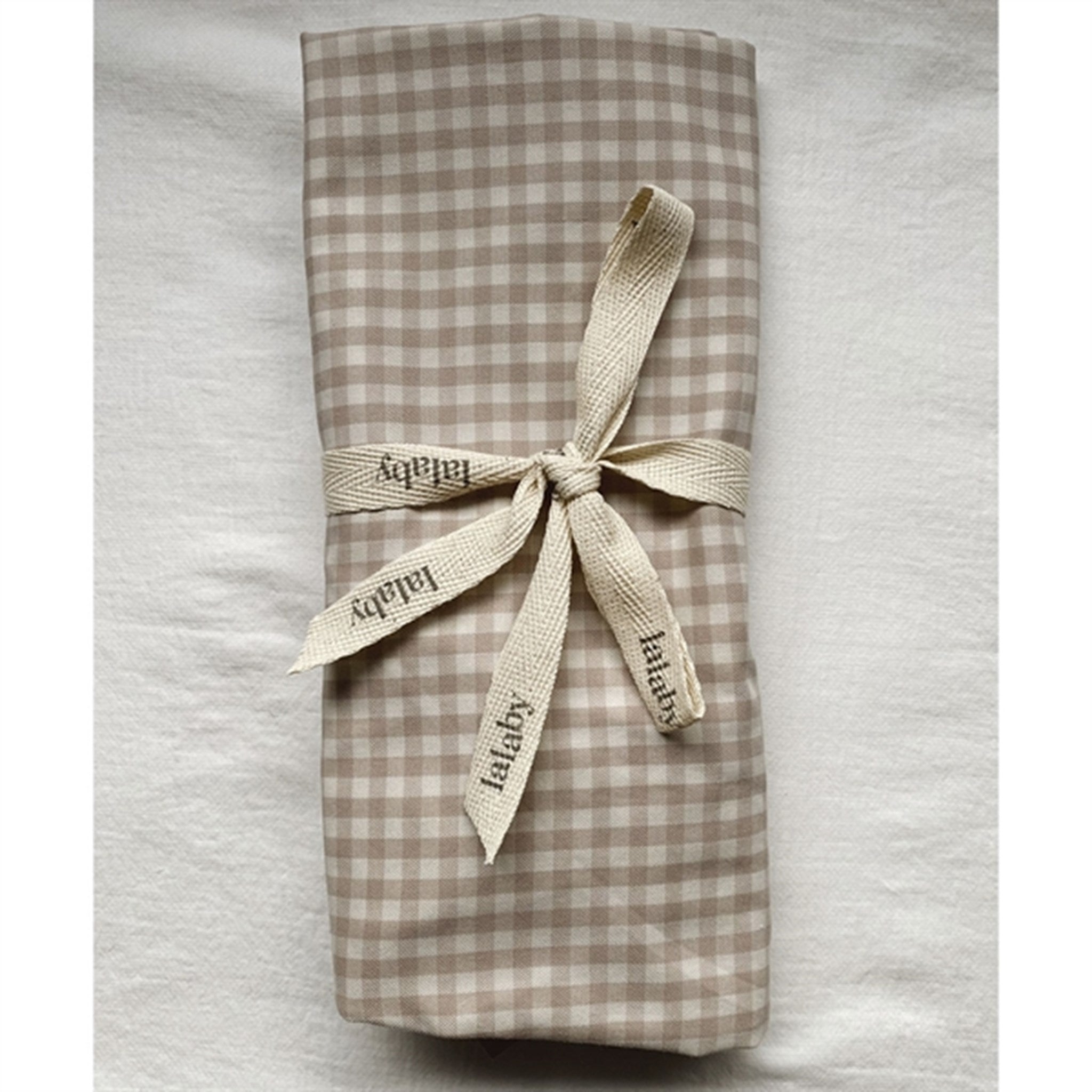 lalaby Beige gingham Chanching Mat Cover 3