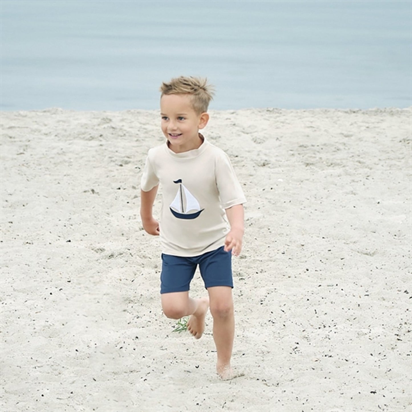 Petit Crabe Latte Ash Swim Shirt