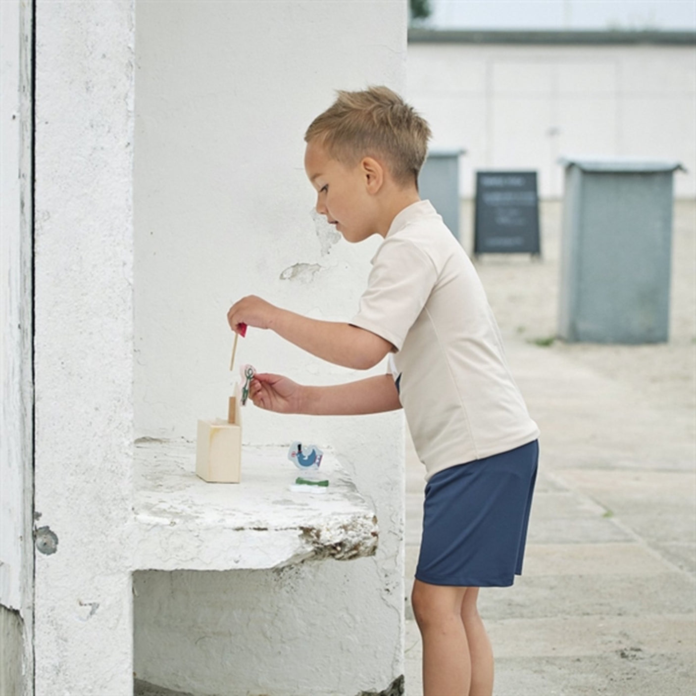 Petit Crabe Latte Ash Swim Shirt