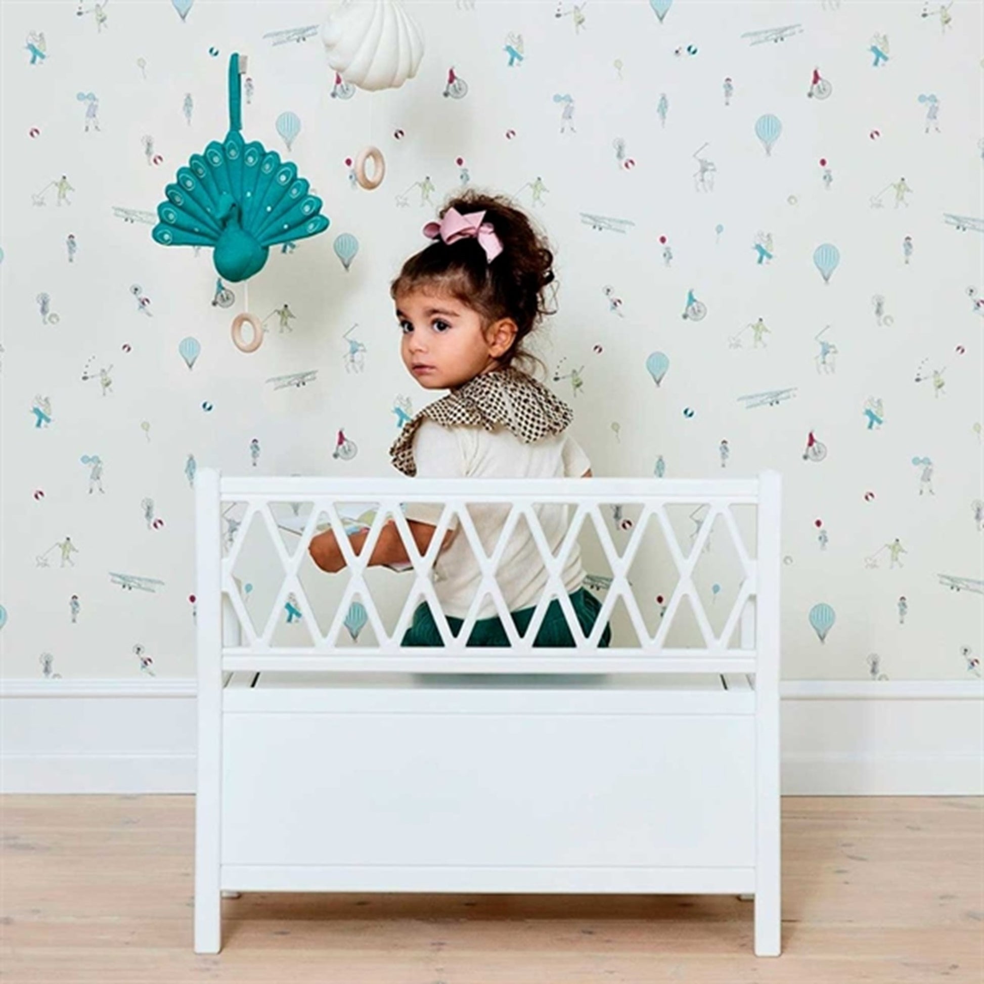 Cam Cam Copenhagen Harlequin Kids Storage Bench White