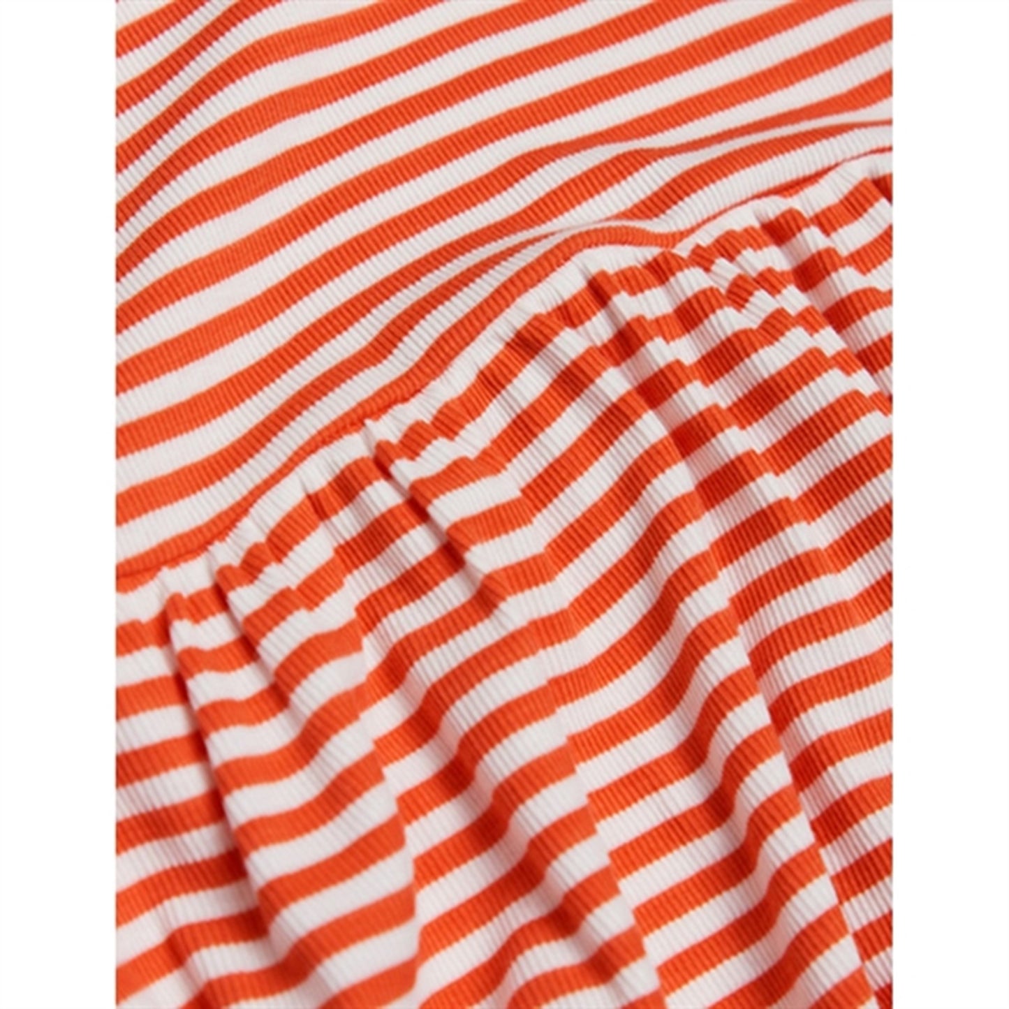 Mads Nørgaard Cotton Stripe Daisina Dress Cherry Tomato/White 3