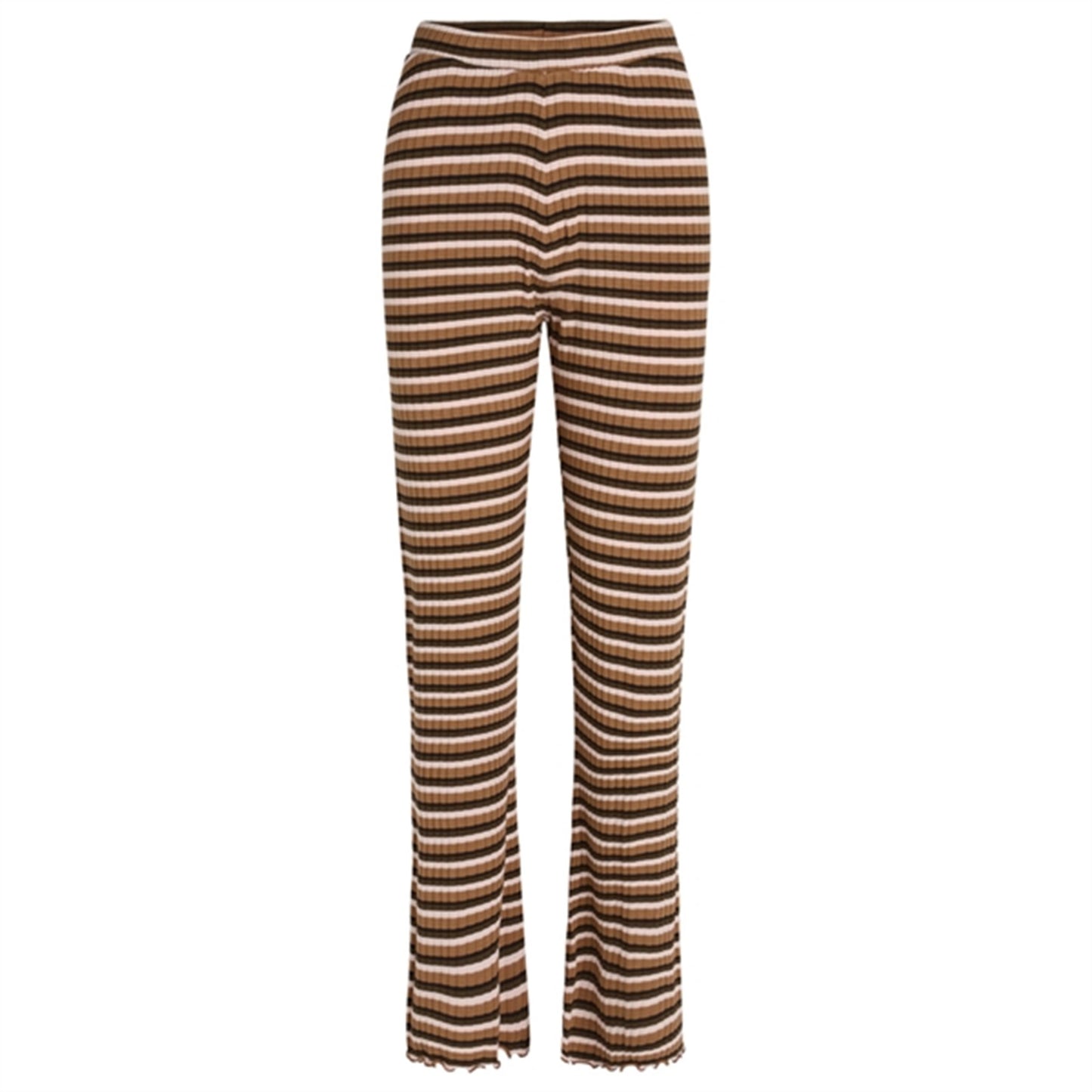 Mads Nørgaard Stripe Lala Leggings Stripe Pecan Brown