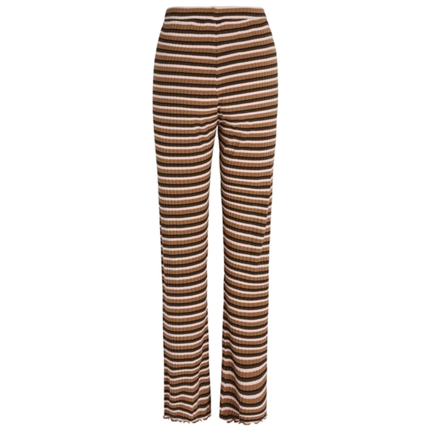 Mads Nørgaard Stripe Lala Leggings Stripe Pecan Brown