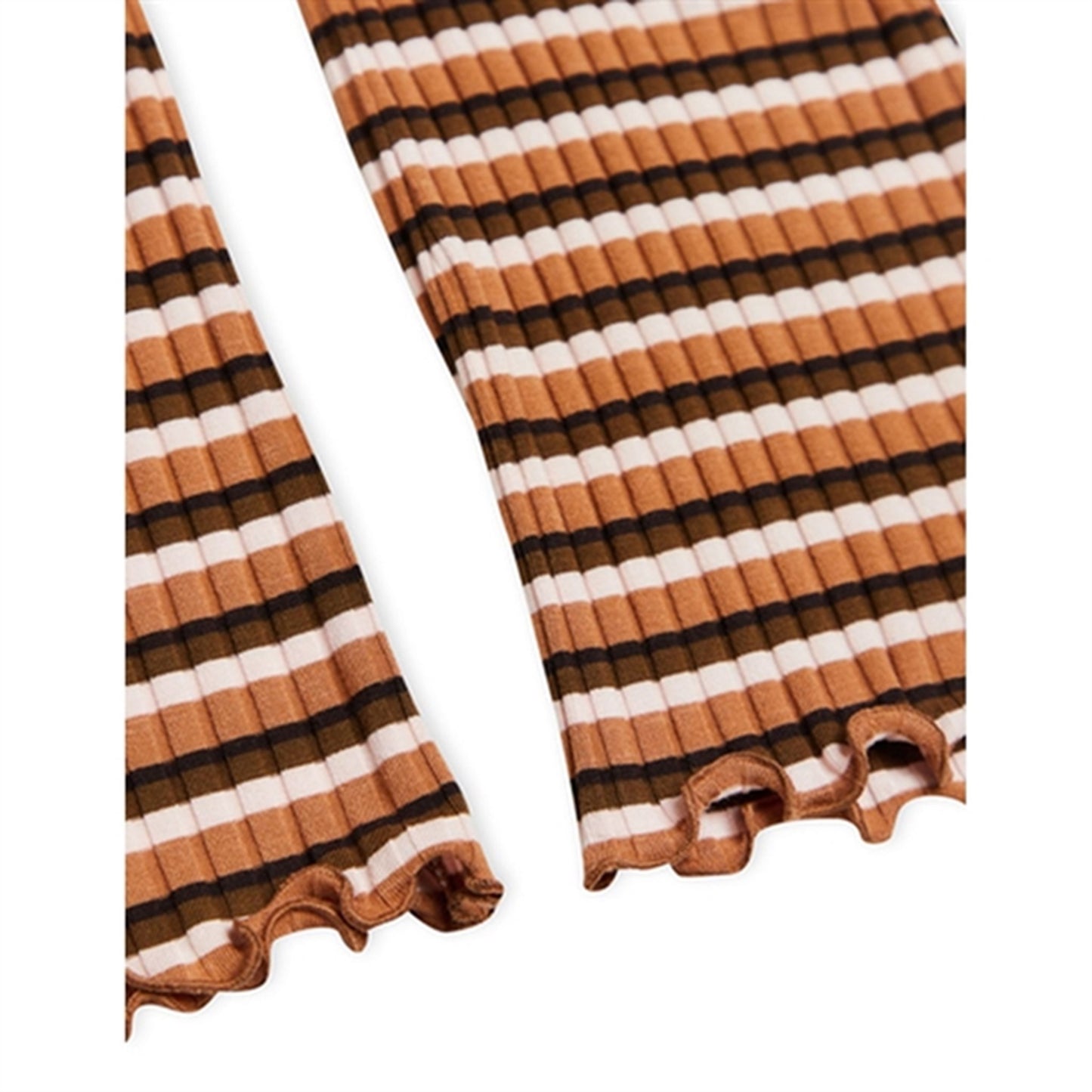 Mads Nørgaard Stripe Lala Leggings Stripe Pecan Brown