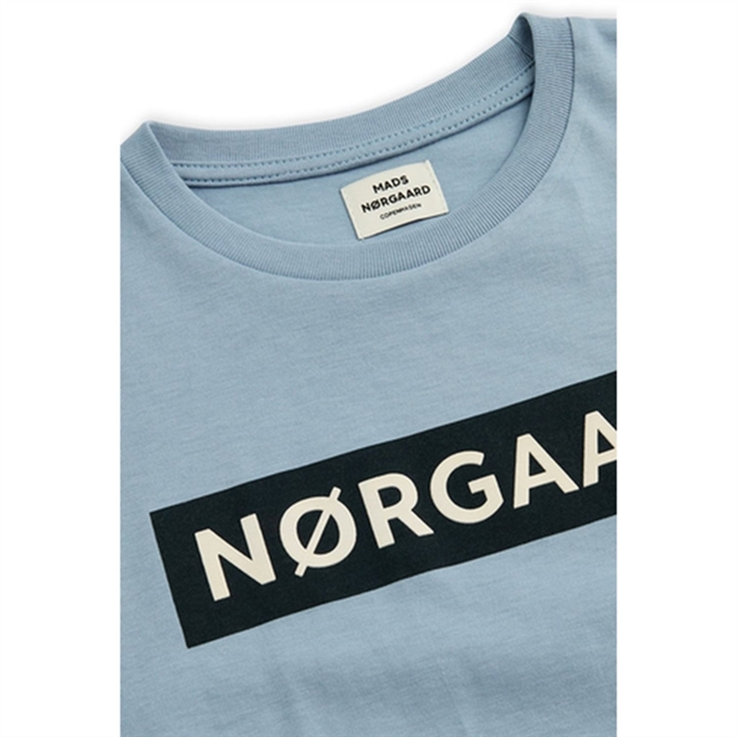 Mads Nørgaard Printed Tee Thorlino T-Shirt Faded Denim