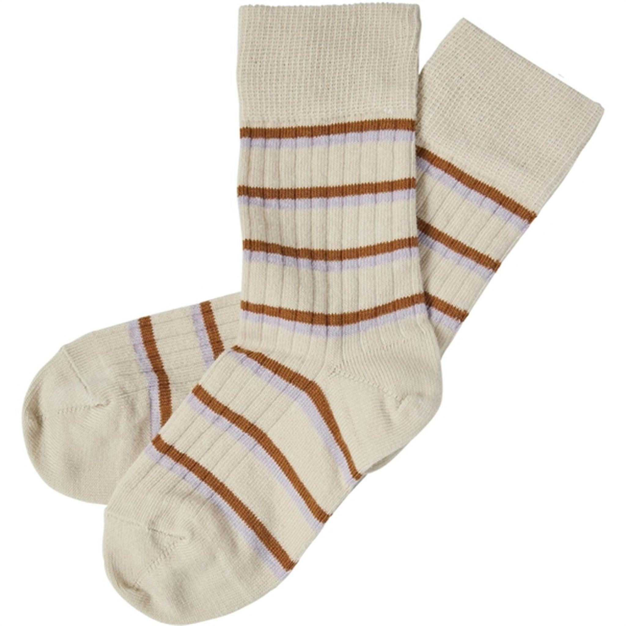 FUB Heather/Rust 2-pack Thin Striped Socks 2