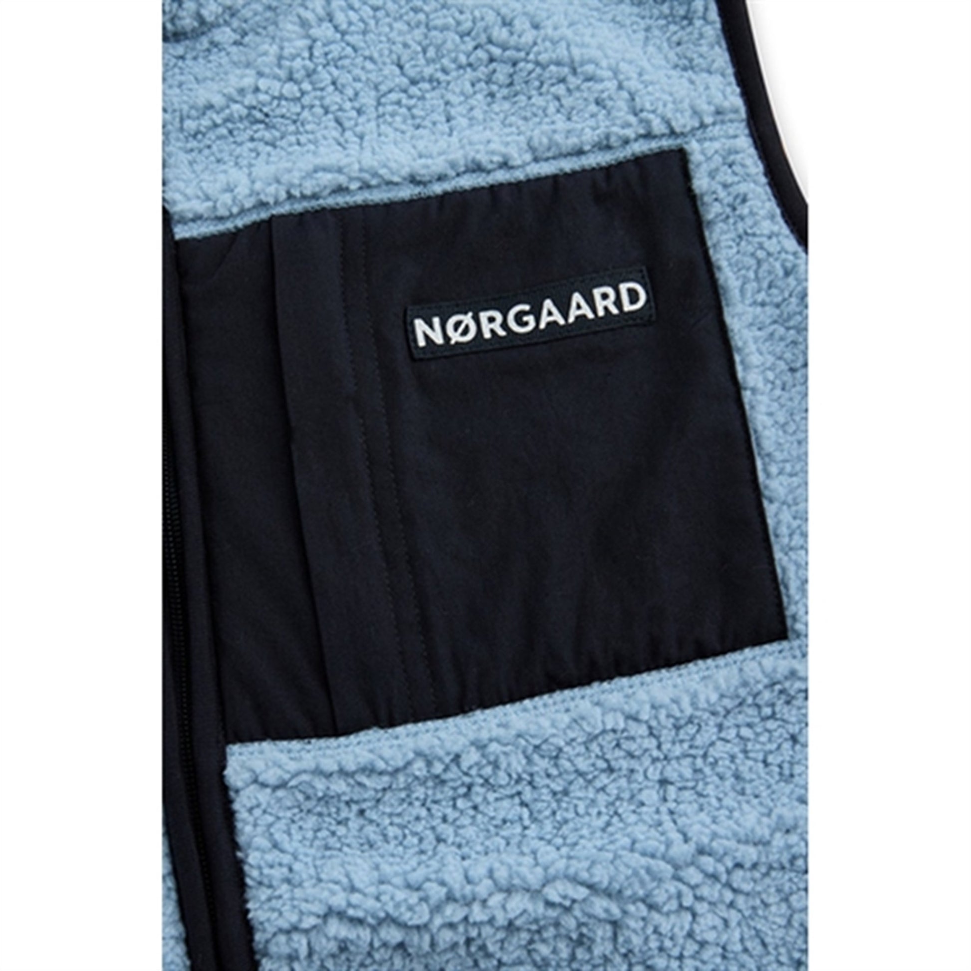 Mads Nørgaard Teddy Fleece Vilads Vest Faded Denim