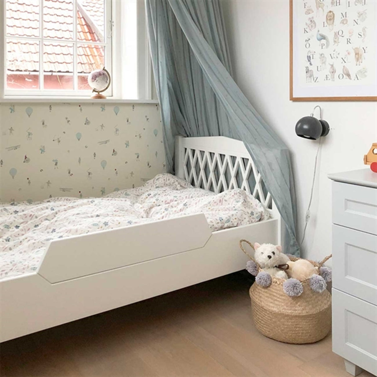 Cam Cam Copenhagen Harlequin Bed Rail Classic Grey 2