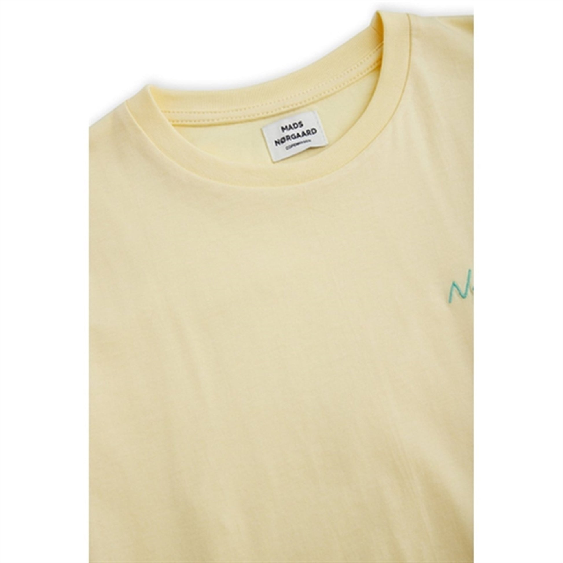 Mads Nørgaard Embroidery Jersey Thorlino T-Shirt Double Cream