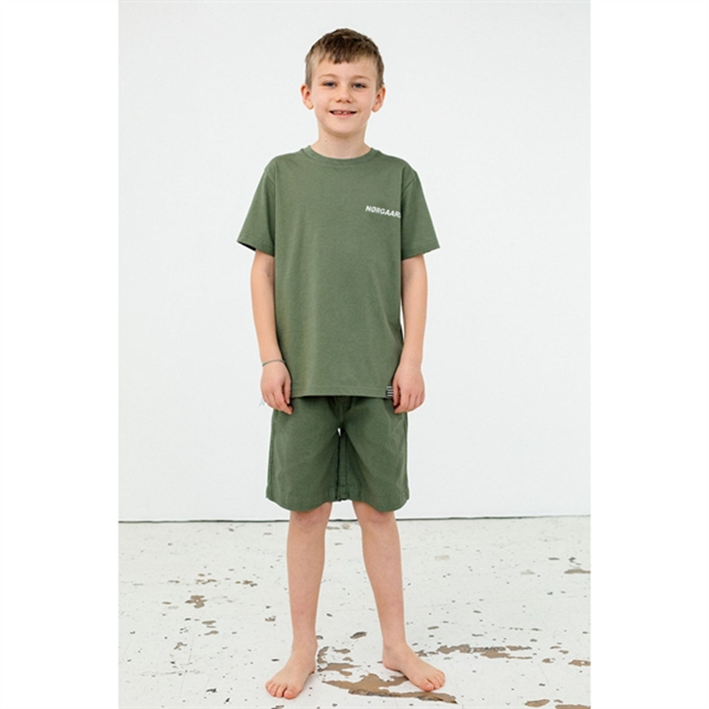 Mads Nørgaard Printed T-Shirt Thorlino T-Shirt Olivine