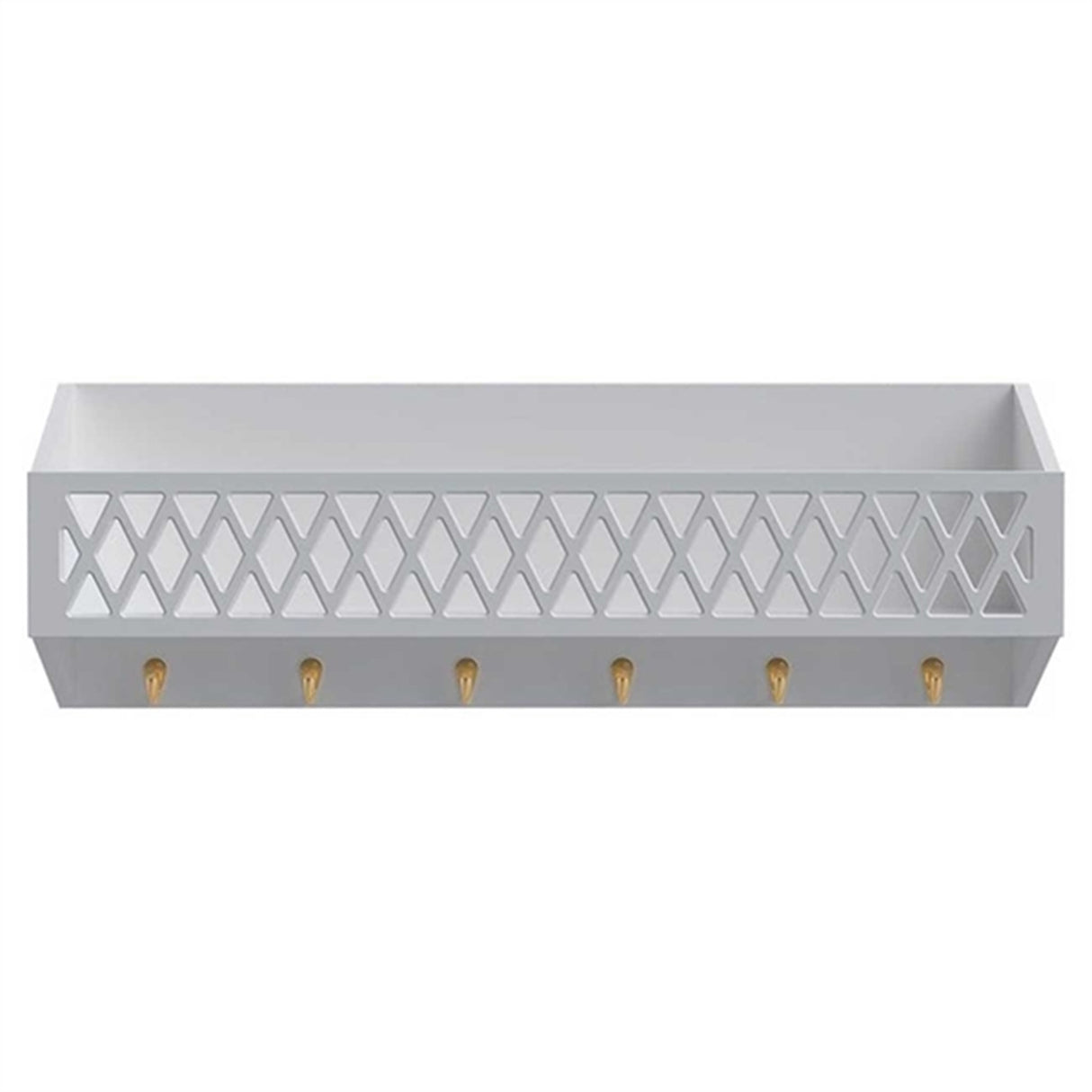 Cam Cam Copenhagen Harlequin Shelf With Hooks Classic Grey