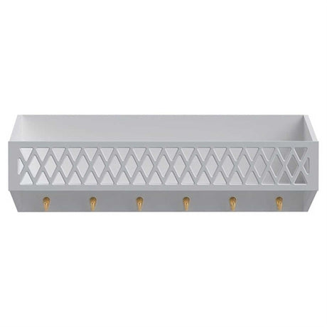 Cam Cam Copenhagen Harlequin Shelf With Hooks Classic Grey