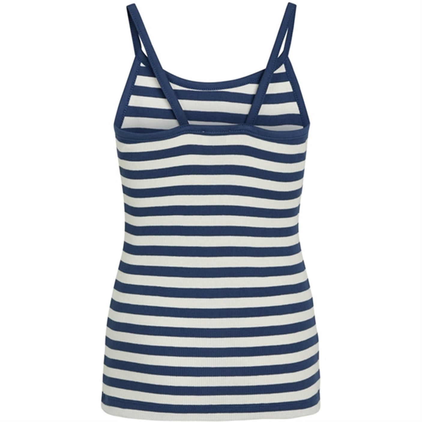 Mads Nørgaard 2x2 Cotton Stripe Trilina Top Estate Blue/Cloud Dancer