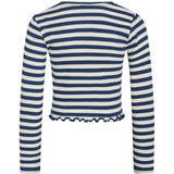 Mads Nørgaard 2x2 Cotton Stripe Tirina Blouse Estate Blue/Cloud Dancer