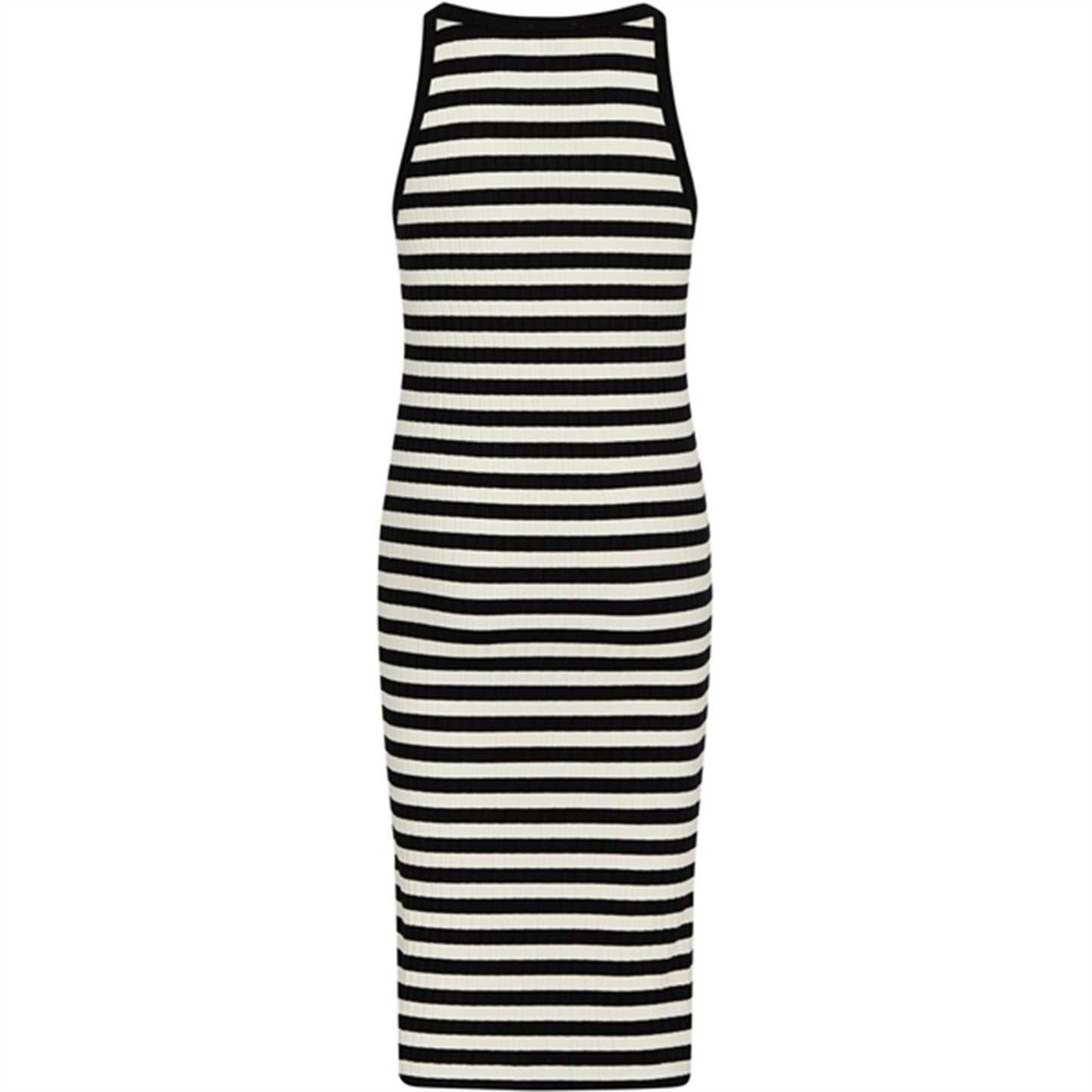 Mads Nørgaard 5x5 Classic Stripe Carnile Dress Black/Vanilla Ice