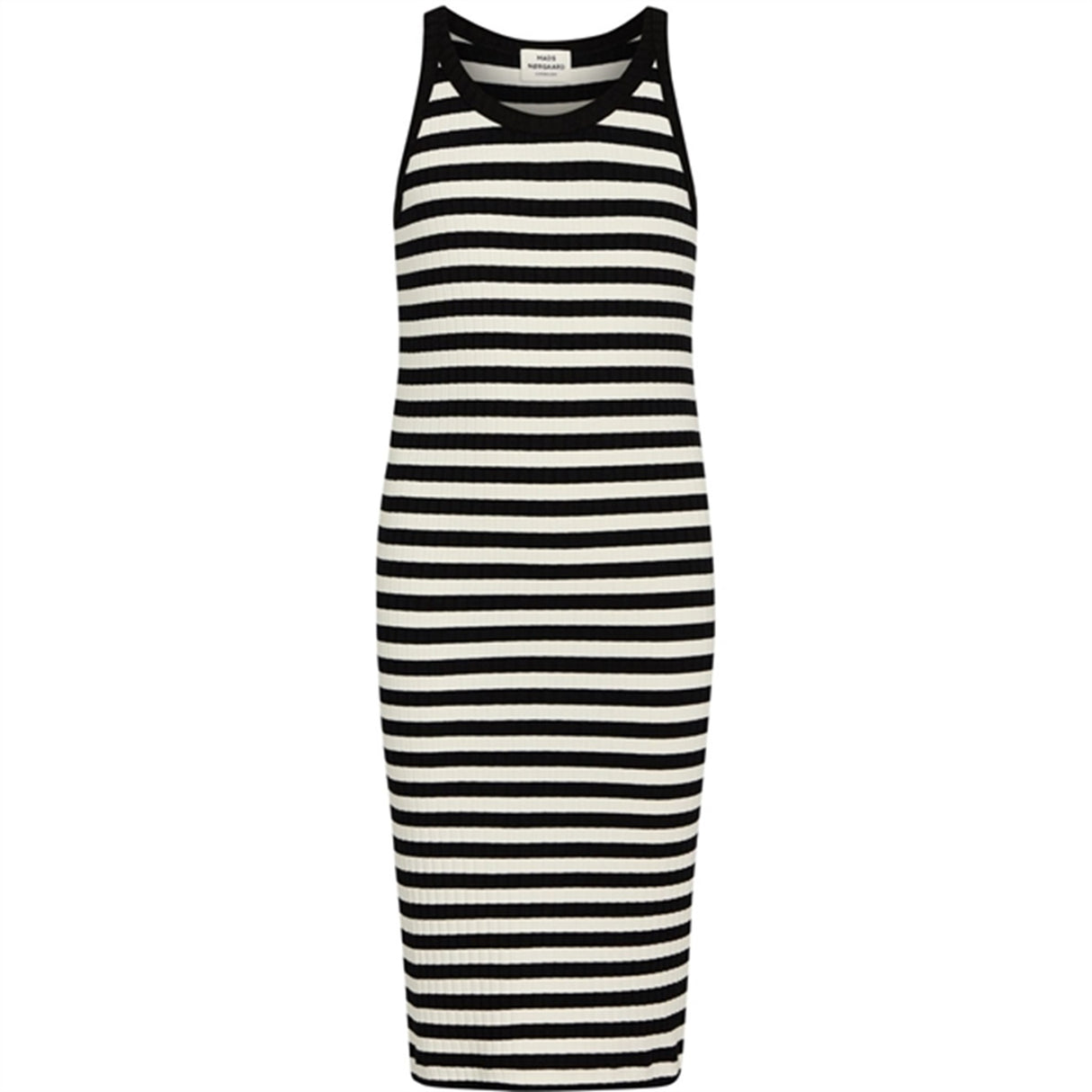Mads Nørgaard 5x5 Classic Stripe Carnile Dress Black/Vanilla Ice