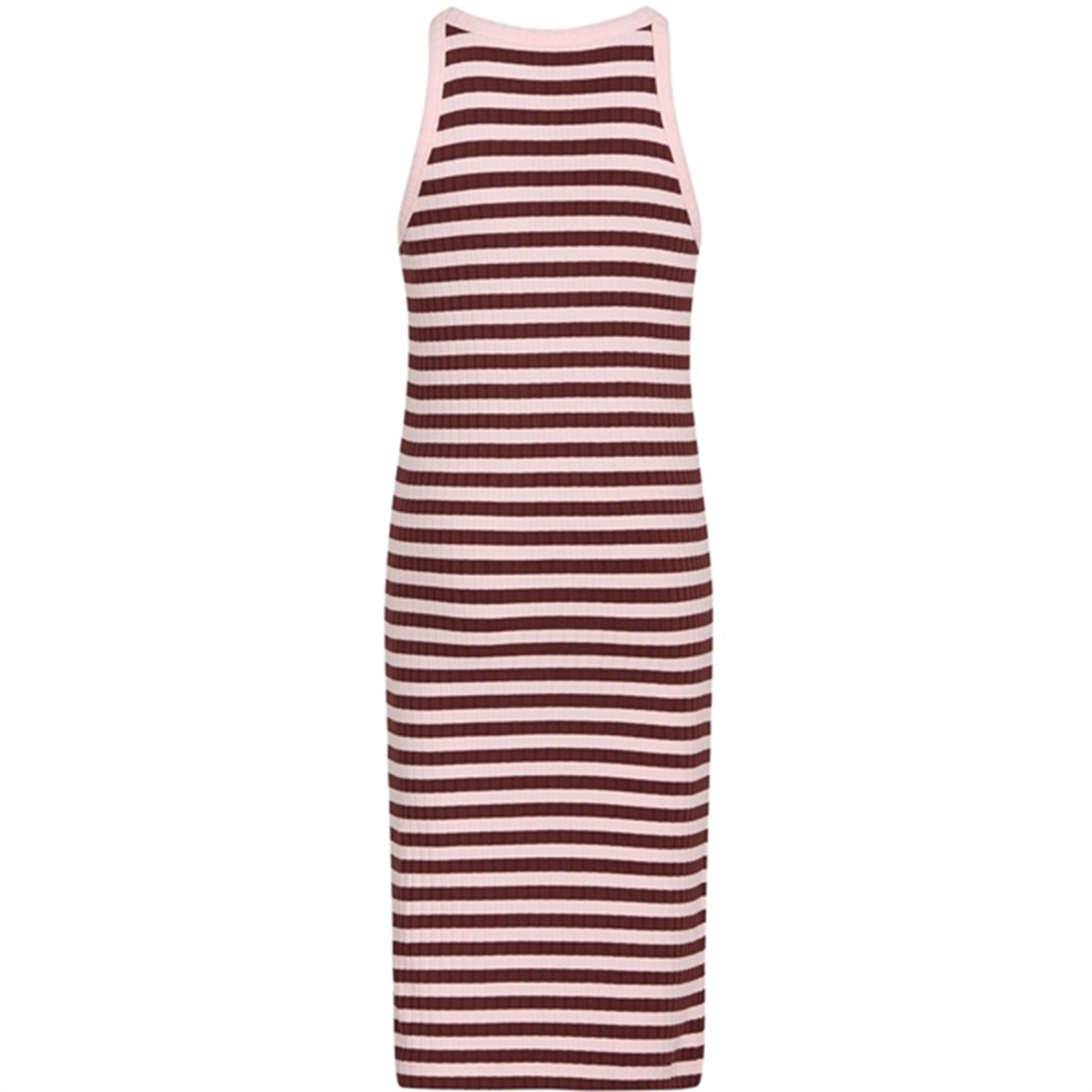 Mads Nørgaard 5x5 Classic Stripe Carnile Dress Blushing Bride/Hot Chocolate