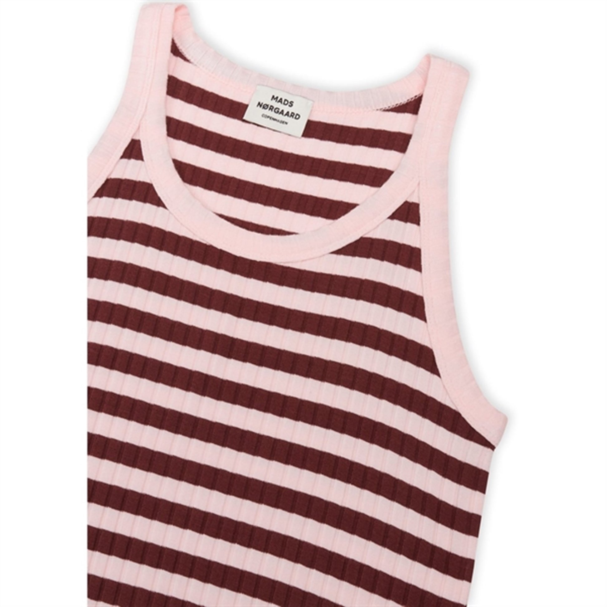 Mads Nørgaard 5x5 Classic Stripe Carnile Dress Blushing Bride/Hot Chocolate