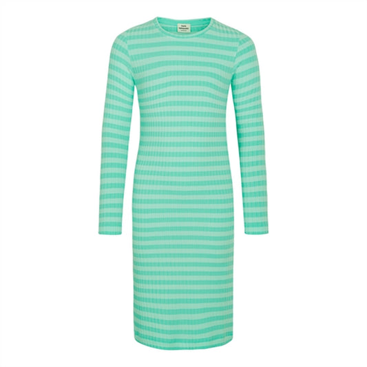 Mads Nørgaard 5x5 Stripe Dubina Dress Stripe/Cabbage