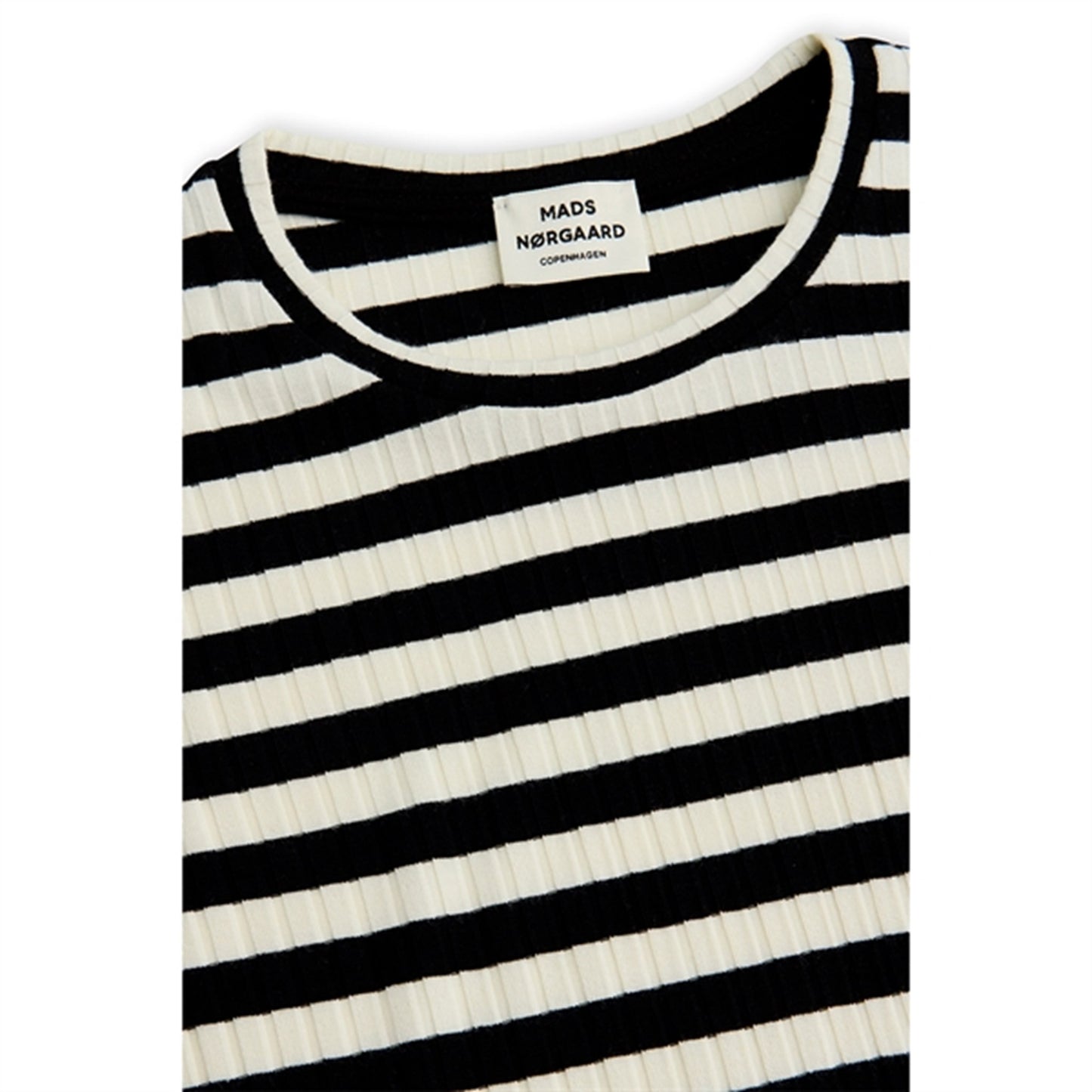 Mads Nørgaard 5x5 Classic Stripe Talika Blouse Black/Vanilla Ice