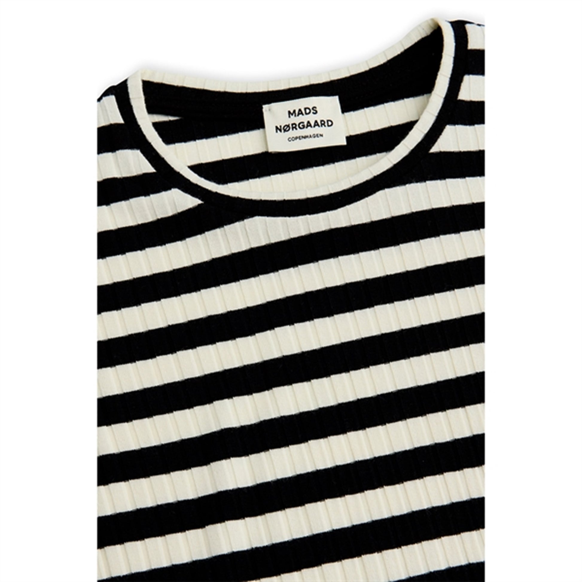 Mads Nørgaard 5x5 Classic Stripe Talika Blouse Black/Vanilla Ice