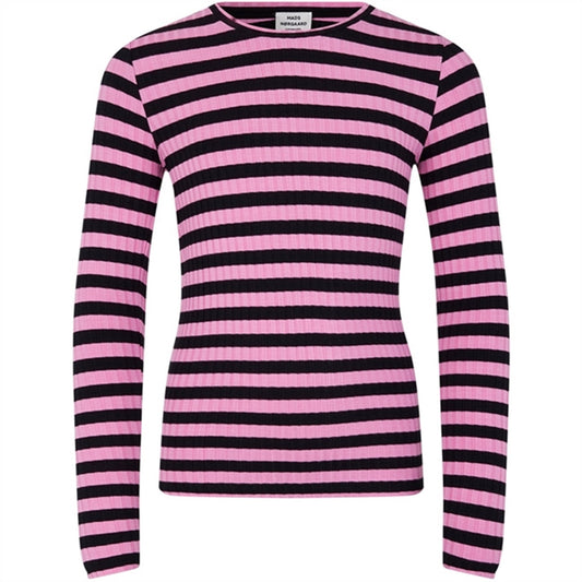 Mads Nørgaard 5x5 Classic Stripe Talika Blouse Stripe/Begonia Pink
