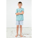Mads Nørgaard Sea Sandrino Stripe Shorts Dewkist/Blushing Bride