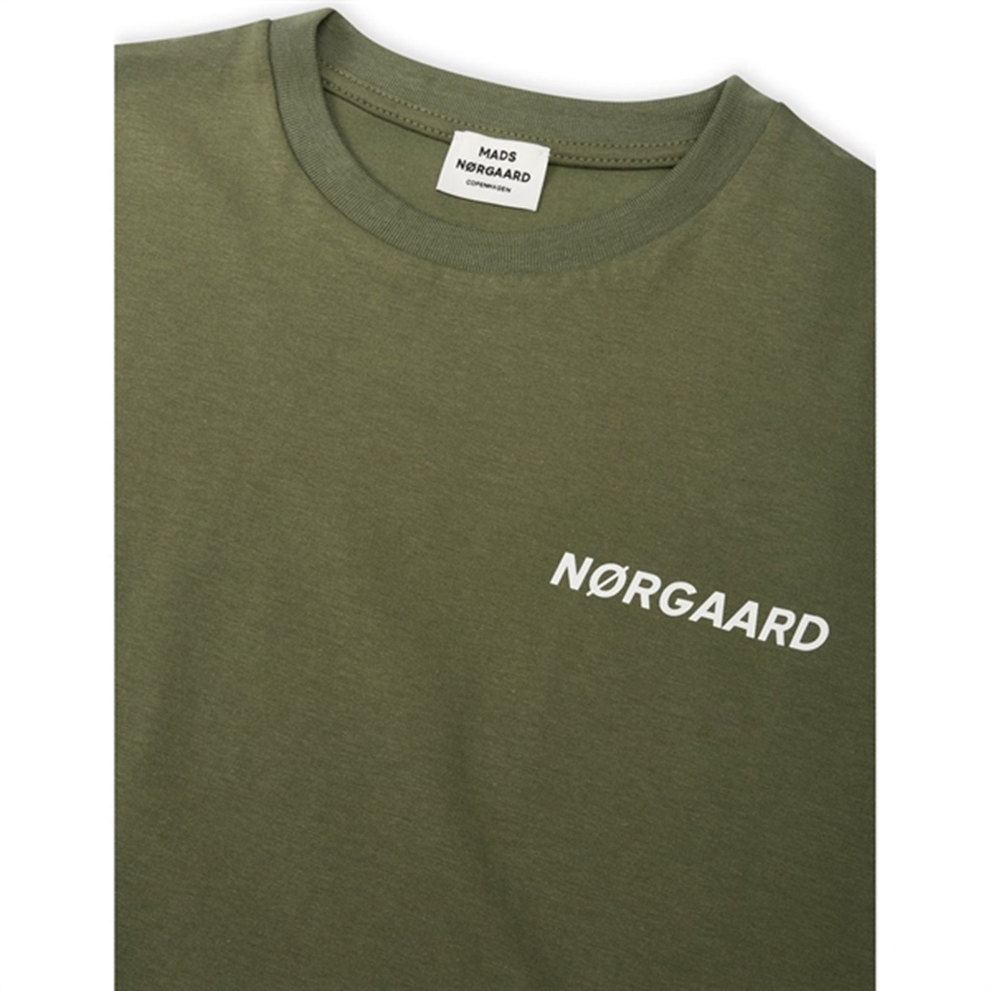 Mads Nørgaard Printed T-Shirt Thorlino T-Shirt Olivine