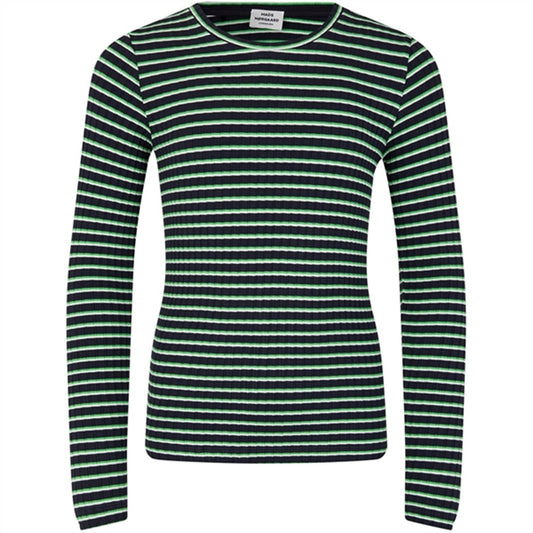 Mads Nørgaard 5x5 Stripe Talika Blouse Stripe/Deep Well