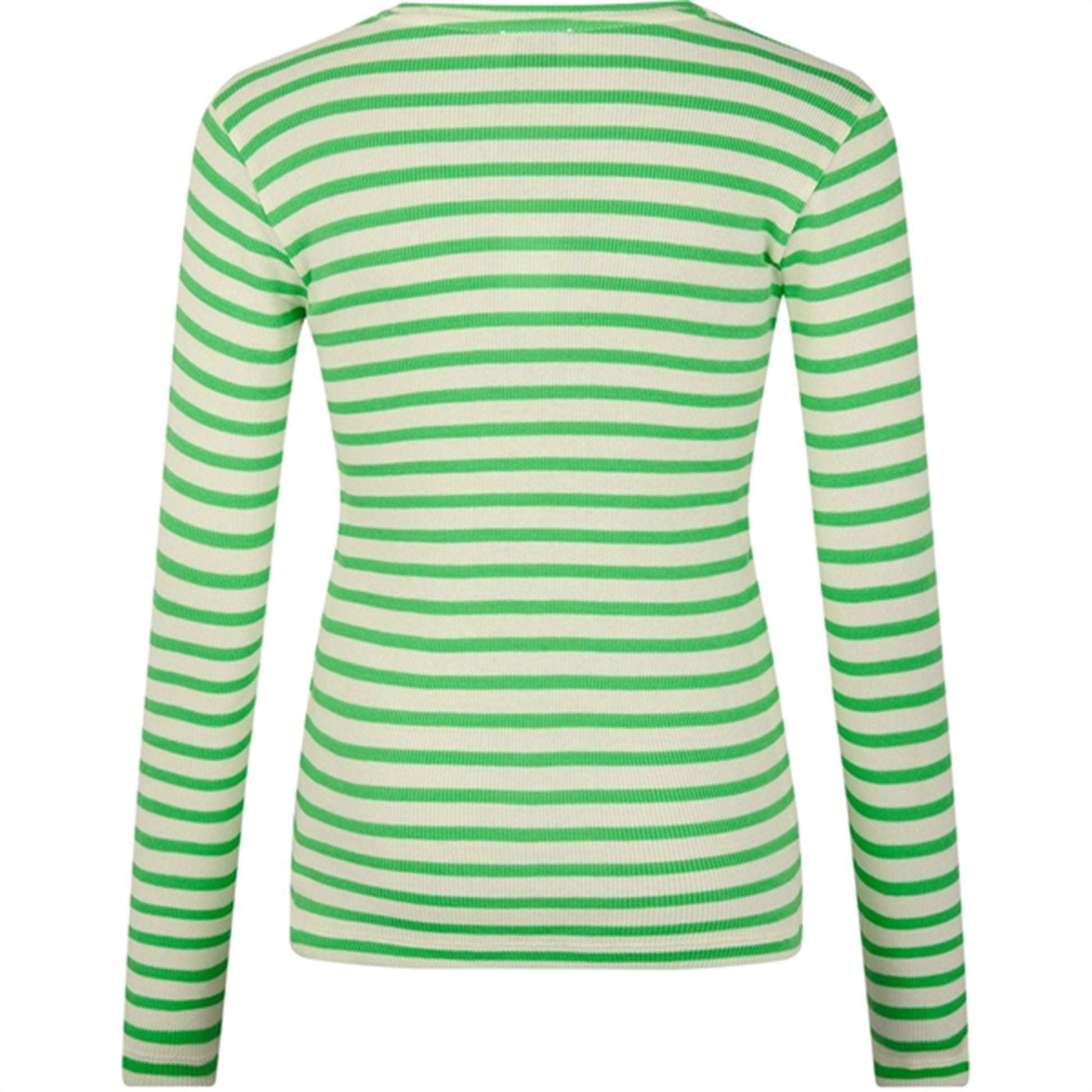 Mads Nørgaard 2x2 Cotton Stripe Talino Blouse Stripe/Poison Green