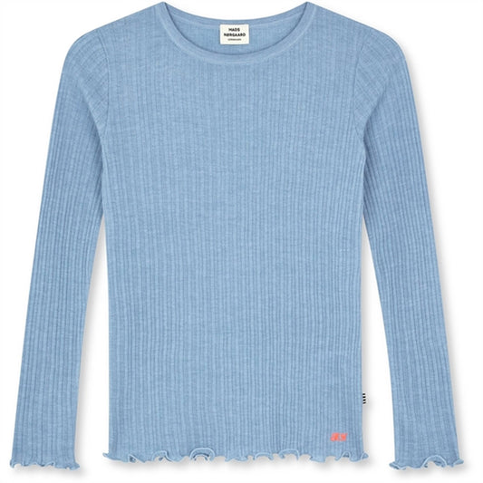 Mads Nørgaard Pointella Trudy Blouse Powder Blue Melange