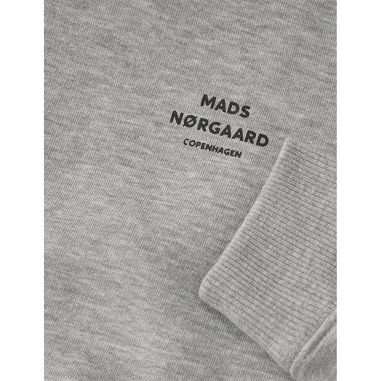 Mads Nørgaard Standard Hudini Zip Sweatshirt Grey Melange